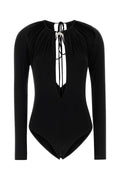 Marine Serre Cutout Back Bodysuit — Black