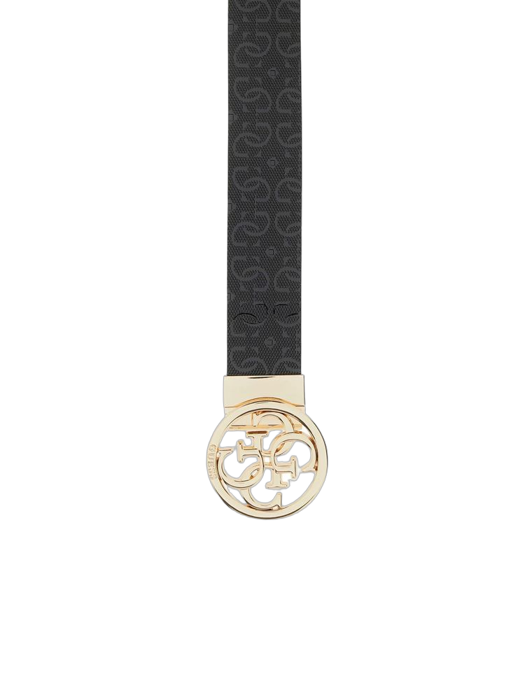 Guess Logo Buckle Belt — Black