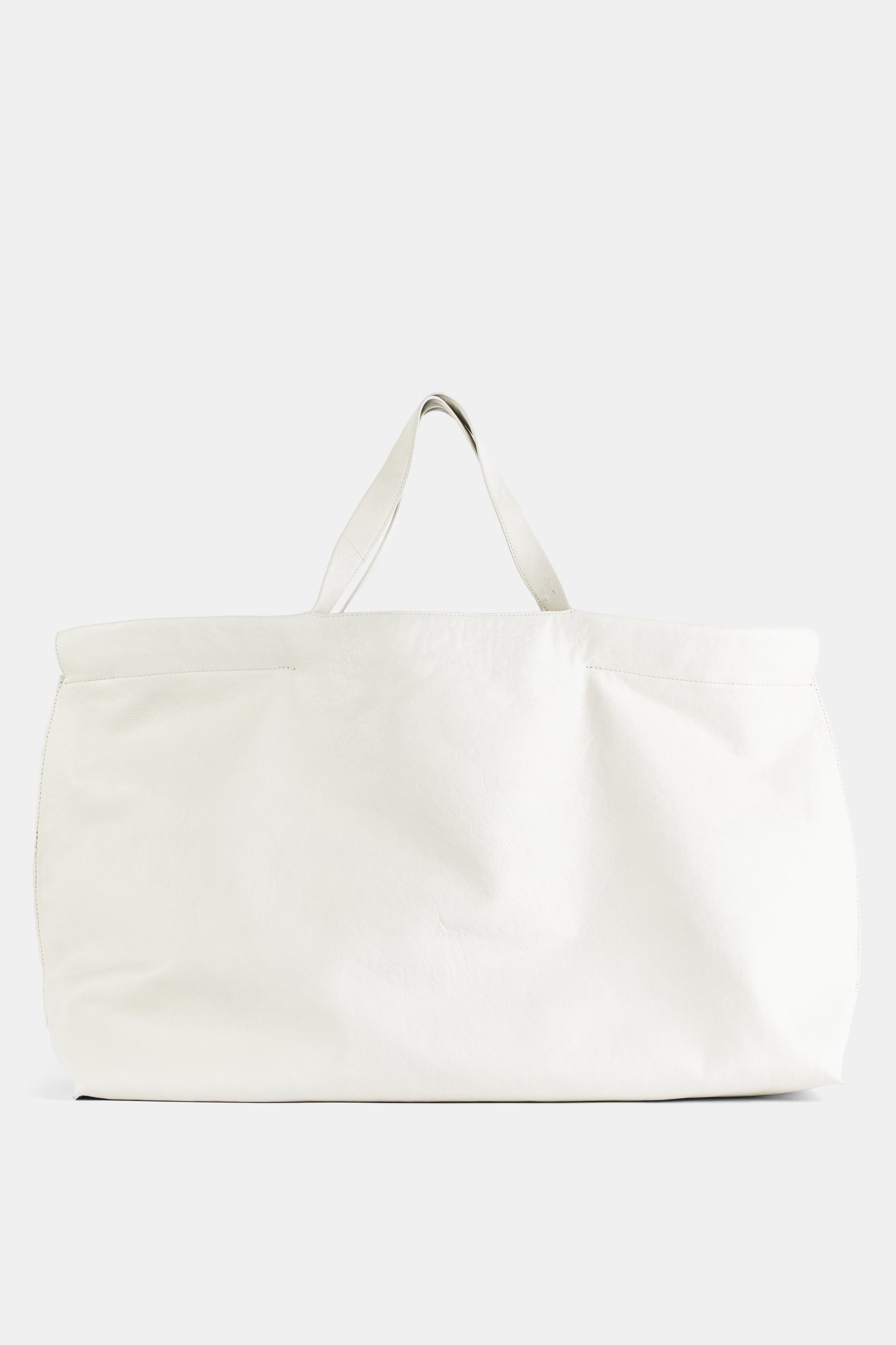 Bea Mombaers Chalk Leather XL Shopper Tote Bag — White