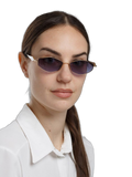 Ana Hickmann AH3353 Oval Metal Sunglasses — Gold