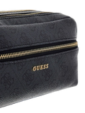 Guess Double-Zip Polyurethane Wallet — Gray