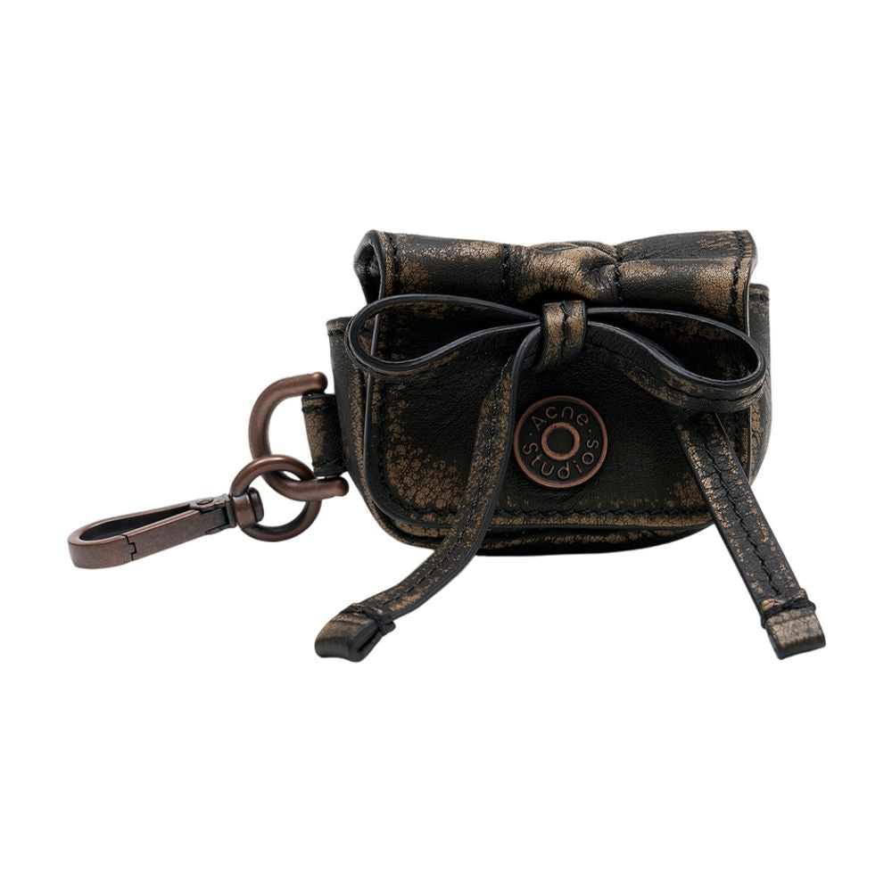 Acne Studios Vintage Multipocket Calfskin Key Case — Brown