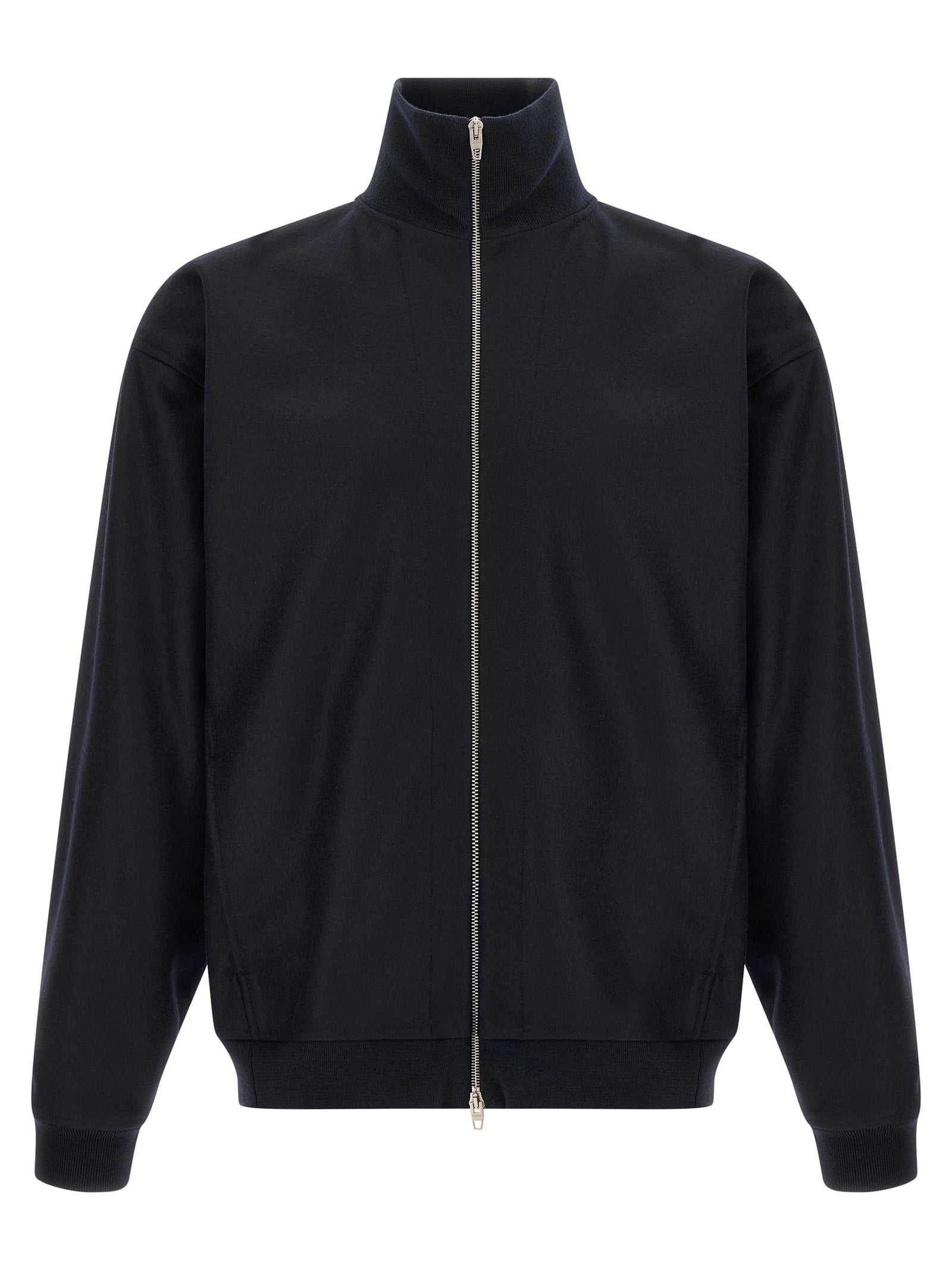 Jil Sander Wool Full-Zip Jacket — Blue
