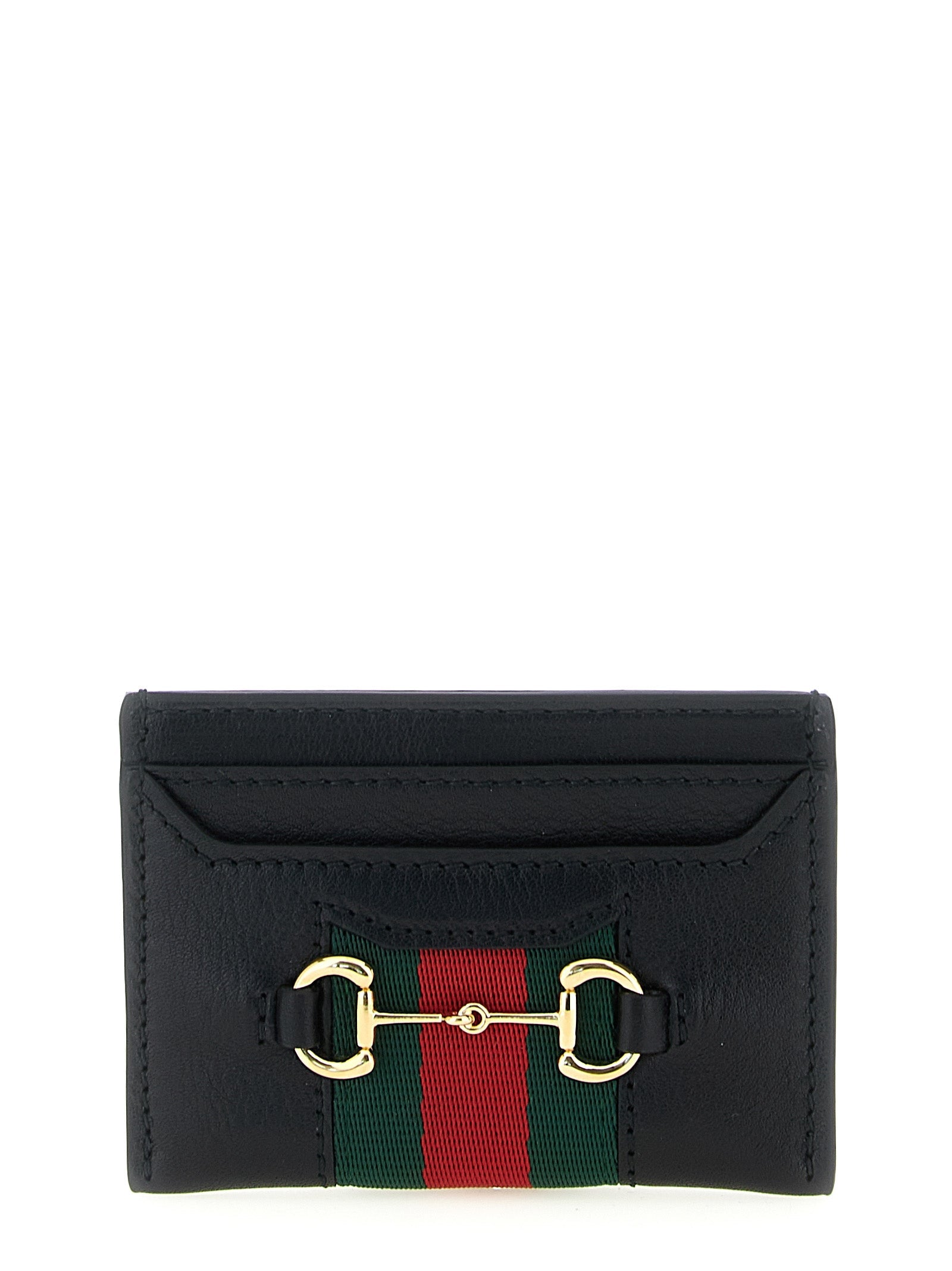 Gucci Horsebit Leather Card Case — Black