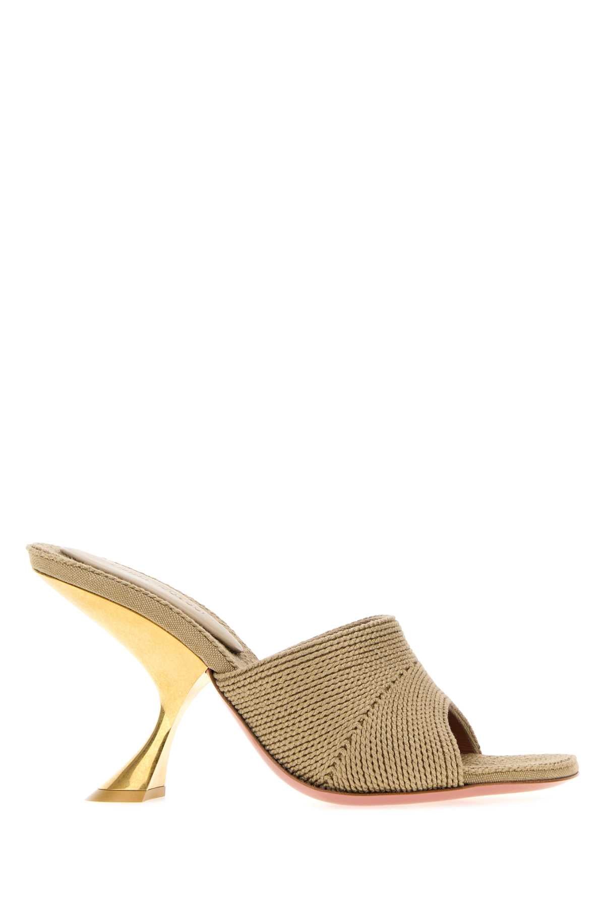 Amina Muaddi Taylor Mule — Beige