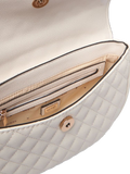Guess Bolso bandolera de poliuretano acolchado — Blanco