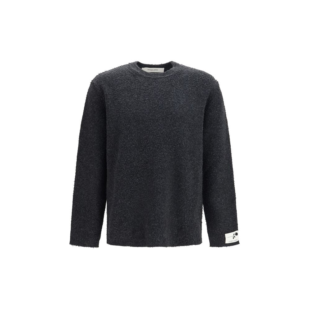 Golden Goose Merino Wool Crew Neck Sweater — Gray