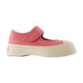 Marni Calfskin Leather Mary Jane Flat — Pink