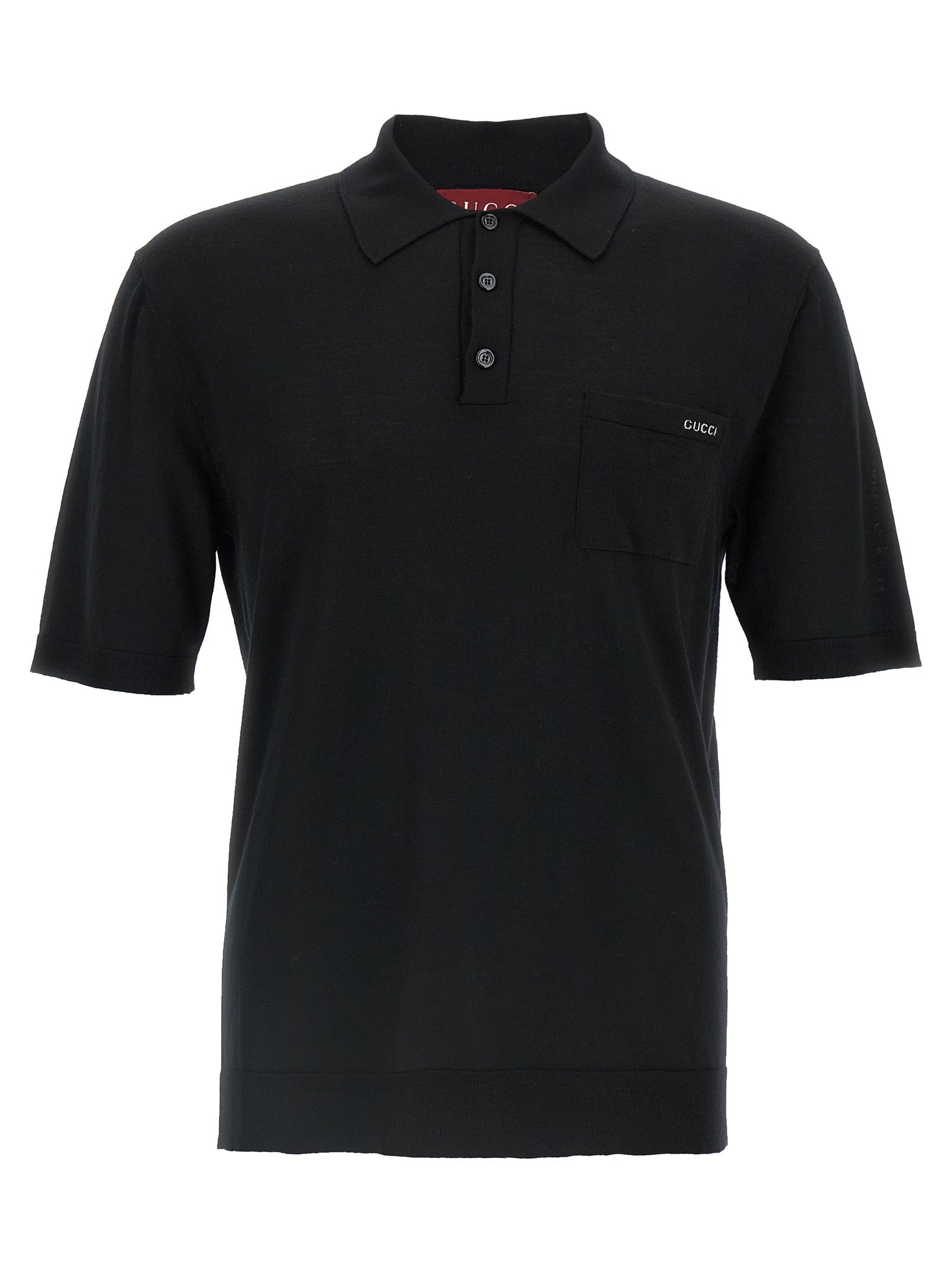 Gucci Wool Polo Shirt — Black