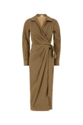 Max Mara Wrap Shirt Dress Dress — Beige