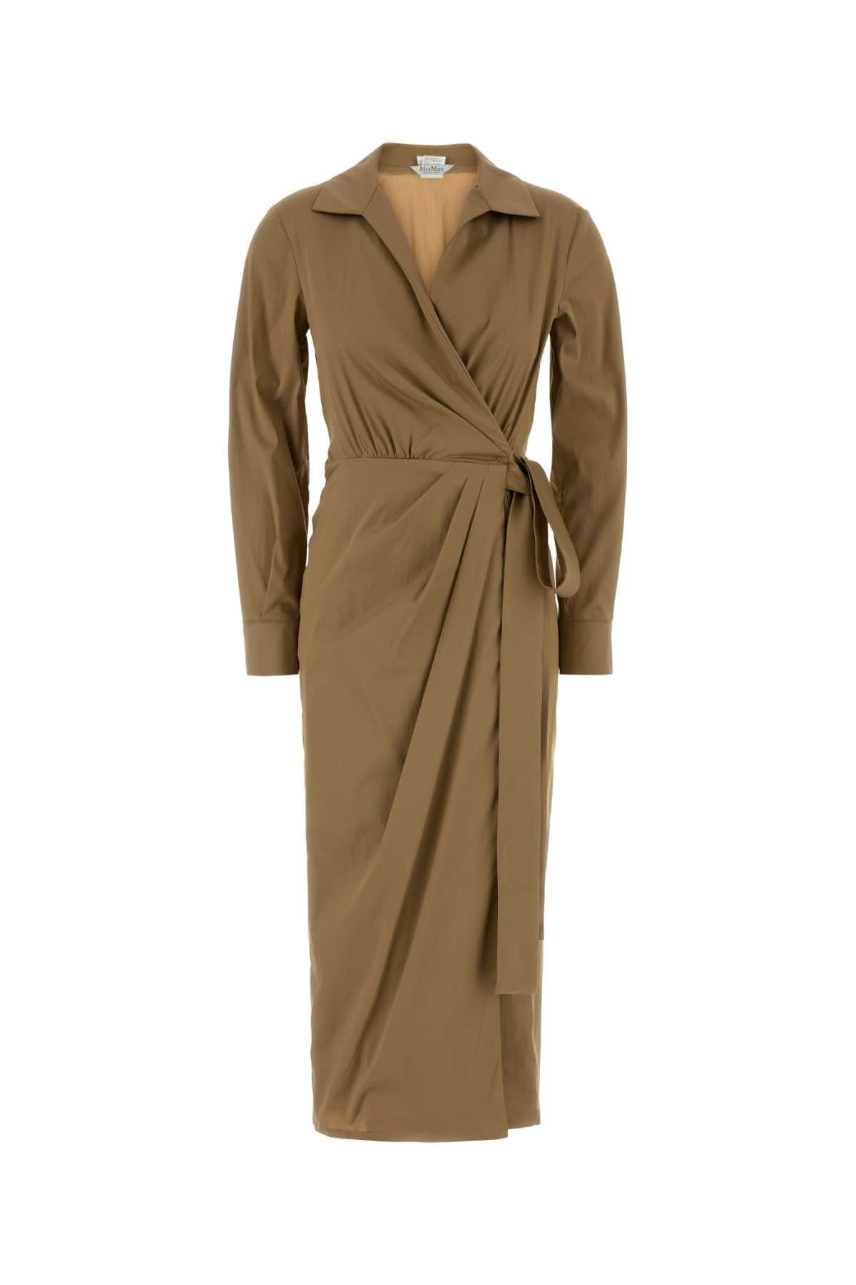 Max Mara Wrap Shirt Dress Dress — Beige
