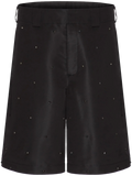 Valentino Rockstud-Embellished Shorts — Black