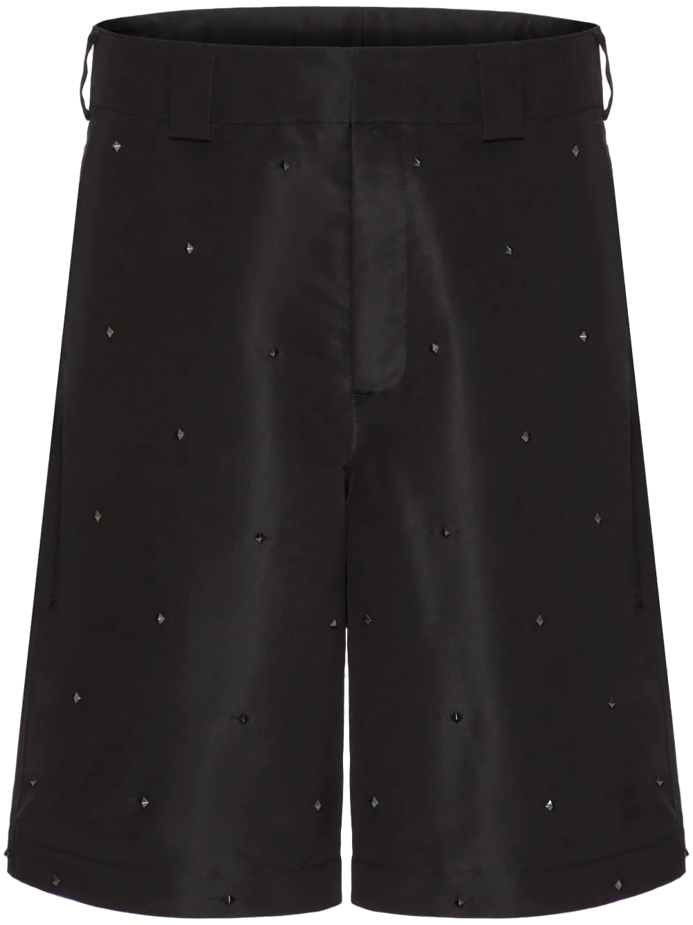 Valentino Rockstud-Embellished Shorts — Black