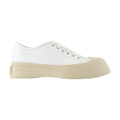 Marni Leather Platform Sneaker — White