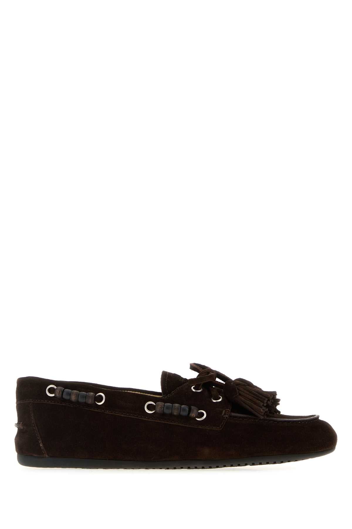 Miu Miu Mocassini Loafer — Brown