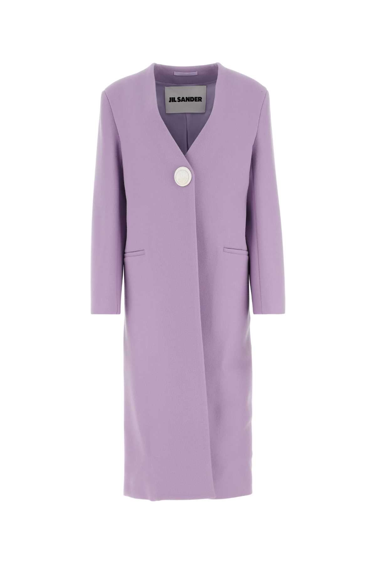 Jil Sander Cashmere Coat — Purple