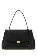 Ferragamo Calf Leather Shoulder Bag — Black