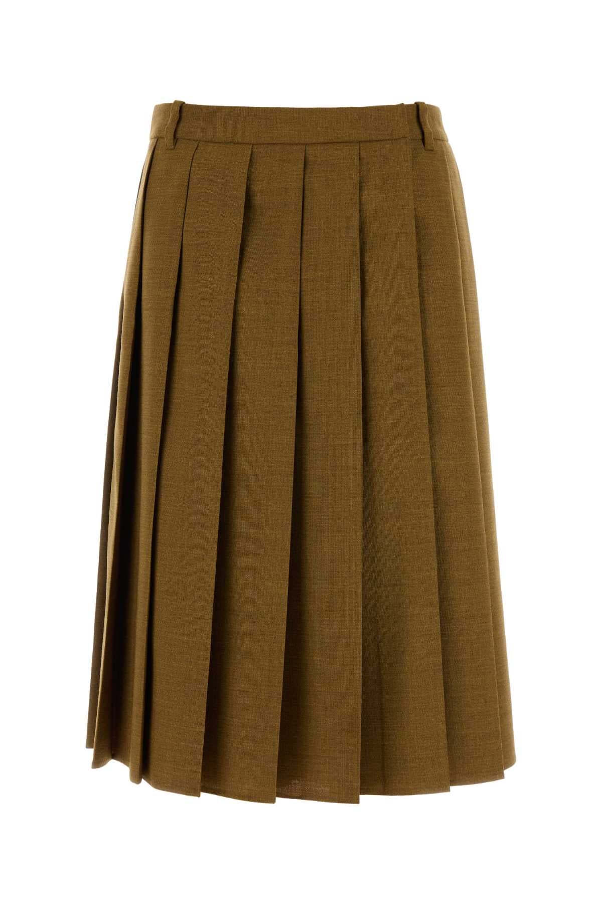Prada Gonne Skirt — Brown