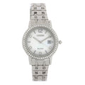 Citizen Crystal-Set Stainless Steel Watch — Silver