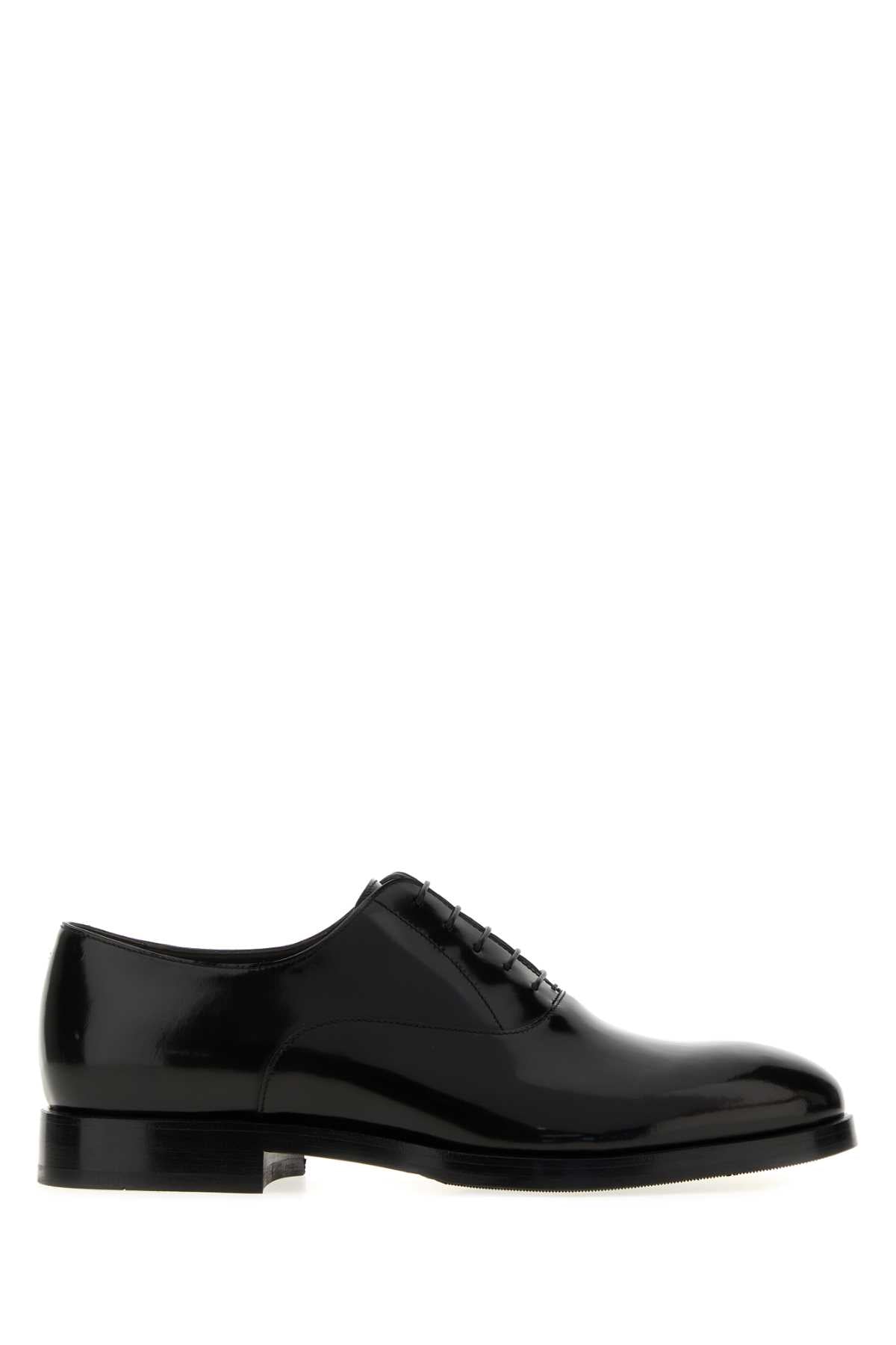 Brunello Cucinelli Polished Leather Oxford — Black