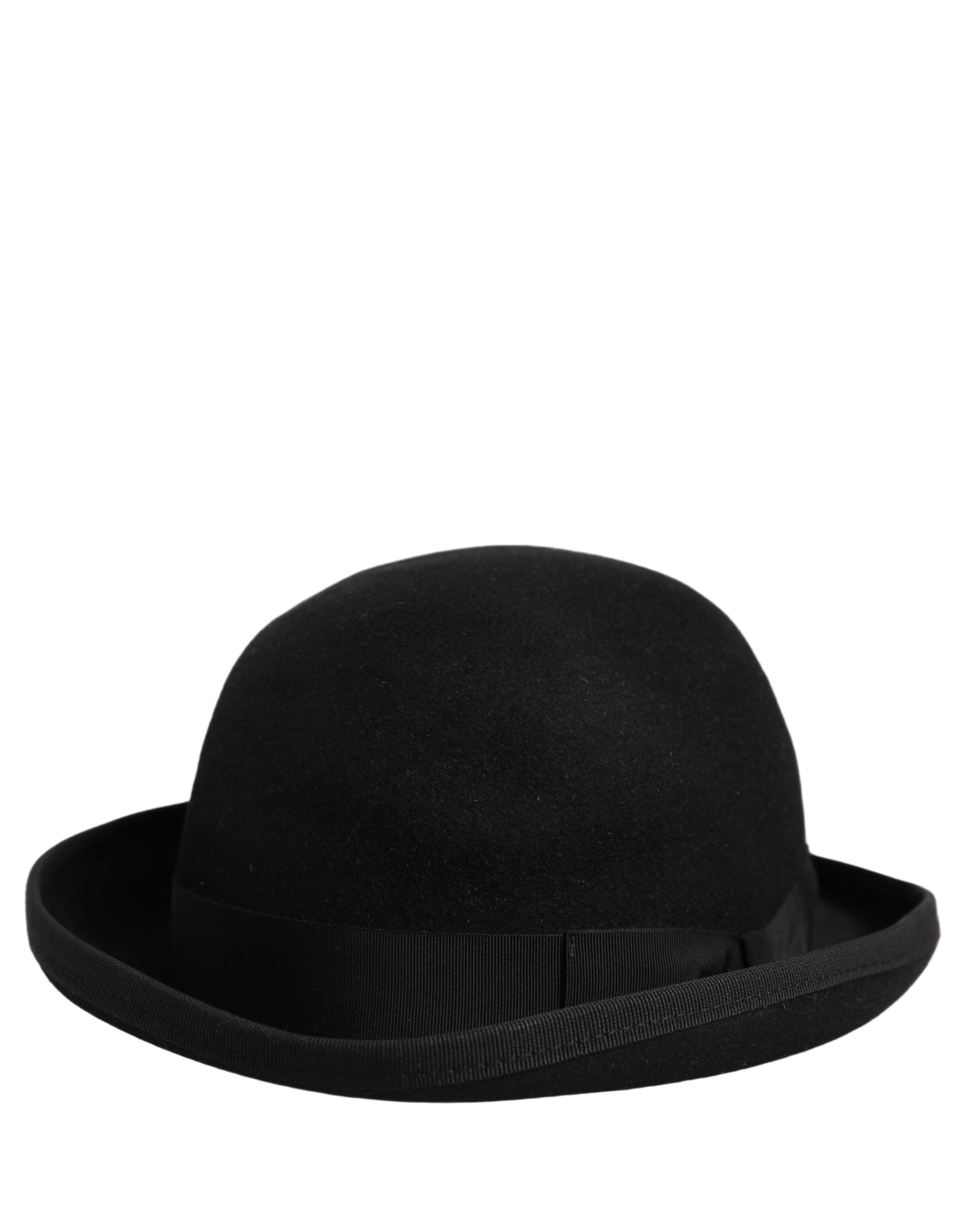 Dolce & Gabbana HAT10088 Rabbit Fur Felt Bowler Hat — Black