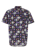 Comme des Garçons Pop-Art Printed Poplin Shirt — Black