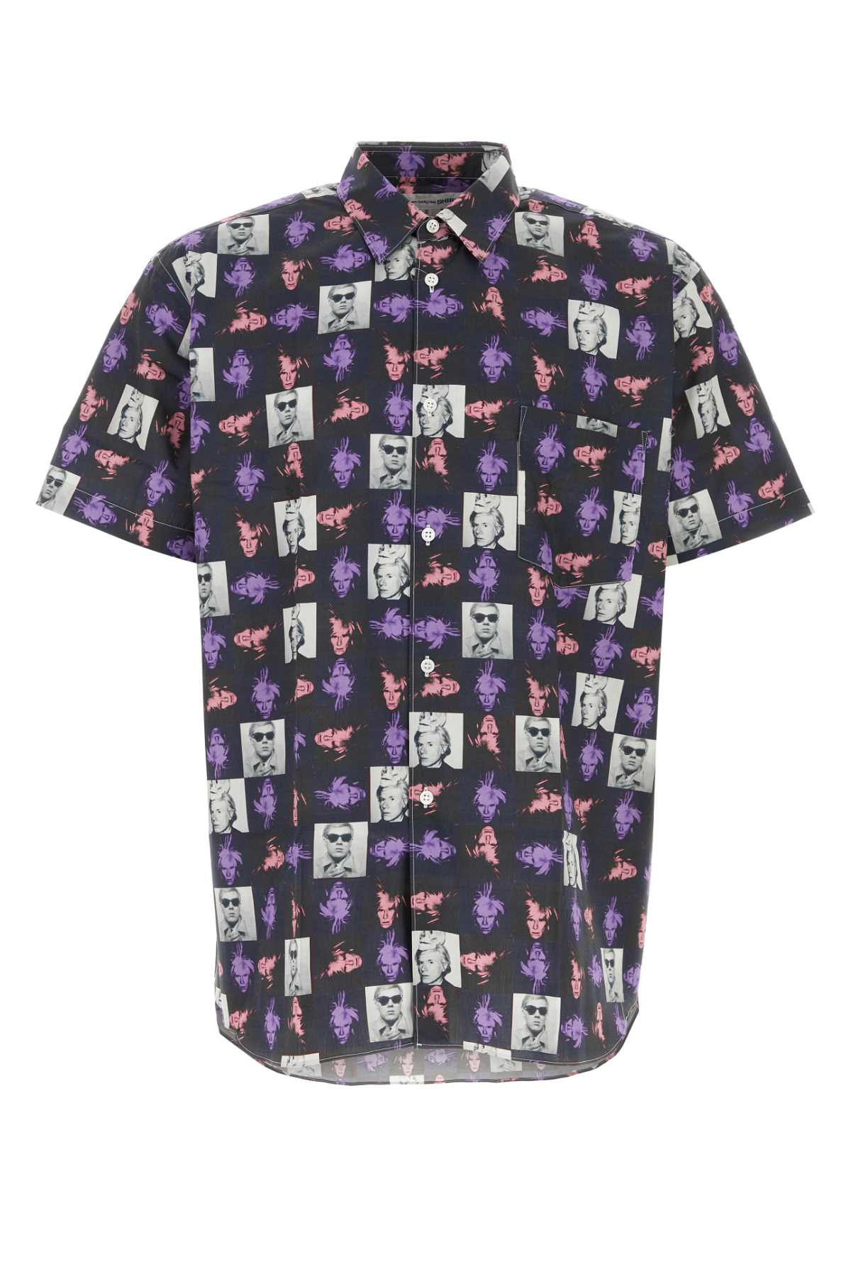 Comme des Garçons Pop-Art Printed Poplin Shirt — Black