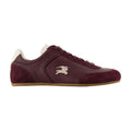Burberry Leather Logo-Patch Sneaker — Burgundy