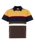 Versace Color-Block Cotton Polo — Yellow