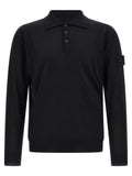 Stone Island Virgin Wool Polo — Black