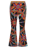 Dolce & Gabbana Sicilian Carretto Print Silk Trousers — Multicolor
