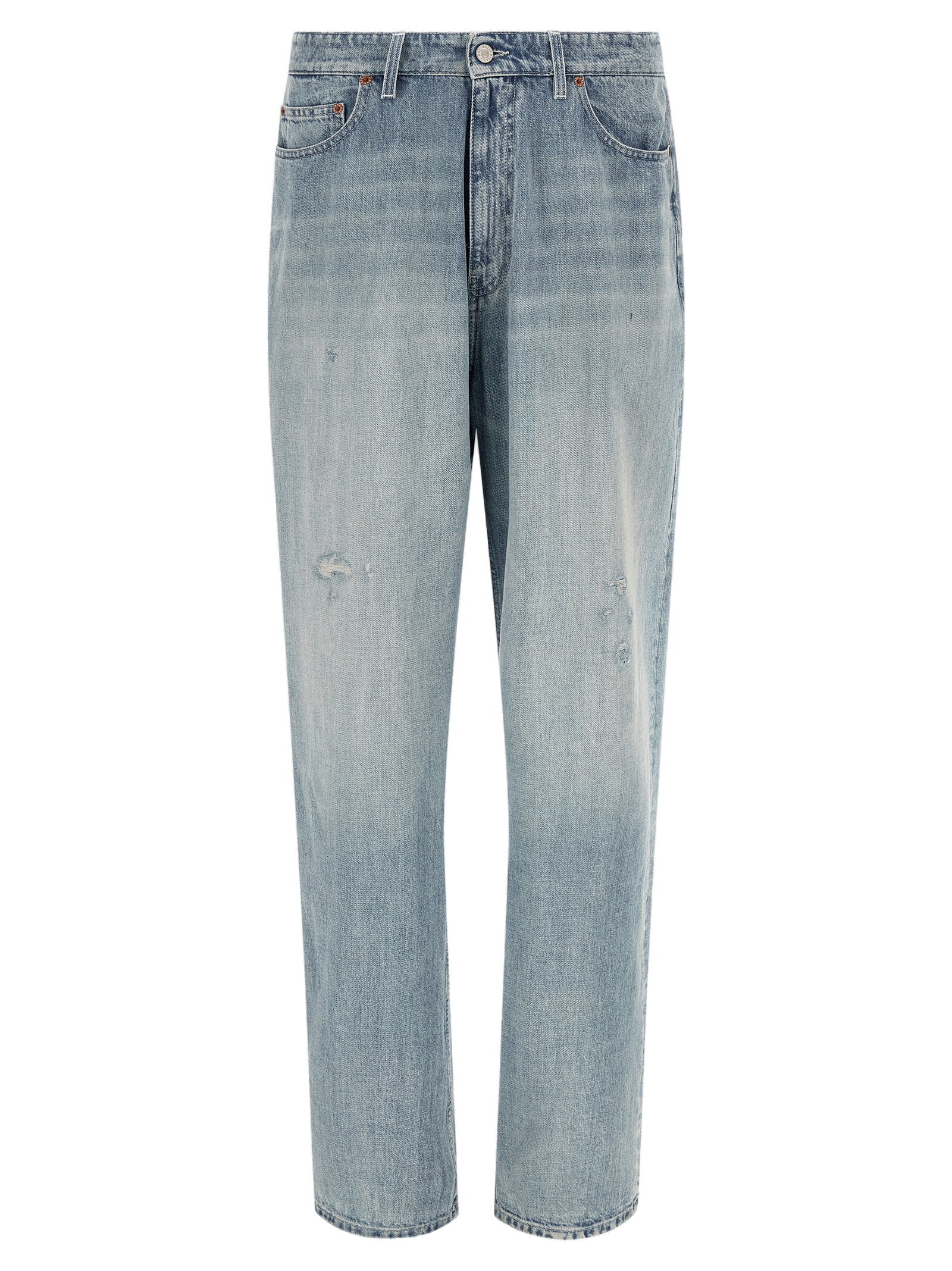 MM6 Maison Margiela Jeans rectos de algodón — Azul