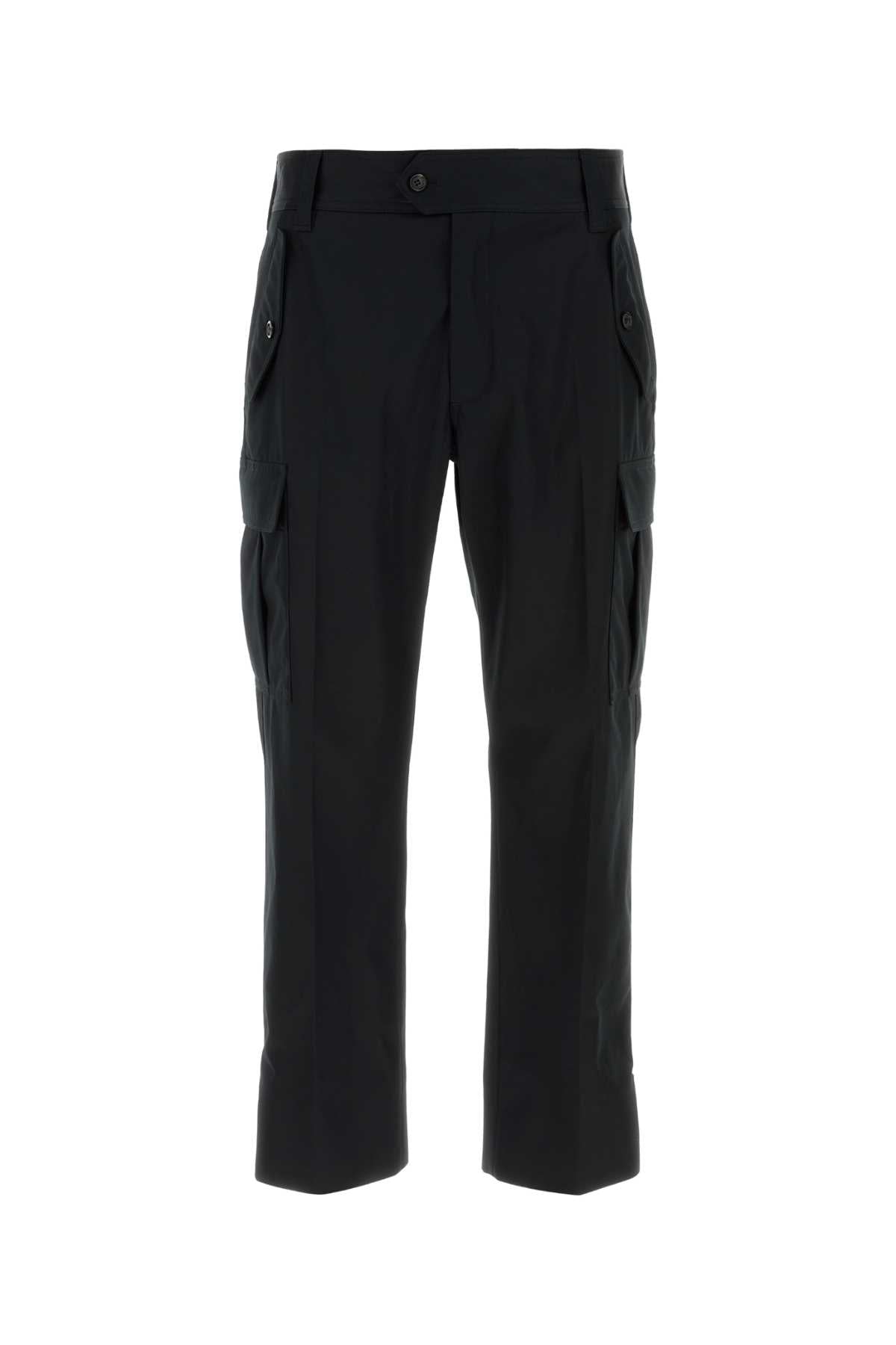 Alexander McQueen Cotton Cargo Cargo Pants — Black