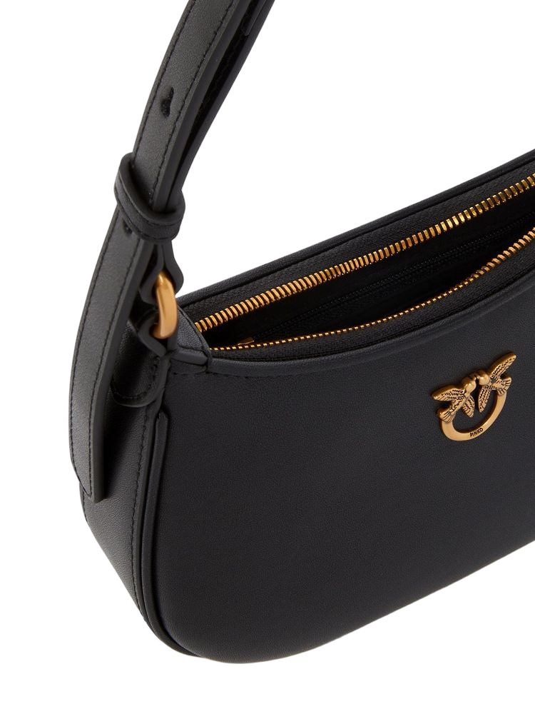Pinko Half Moon Baby Shoulder Bag — Black
