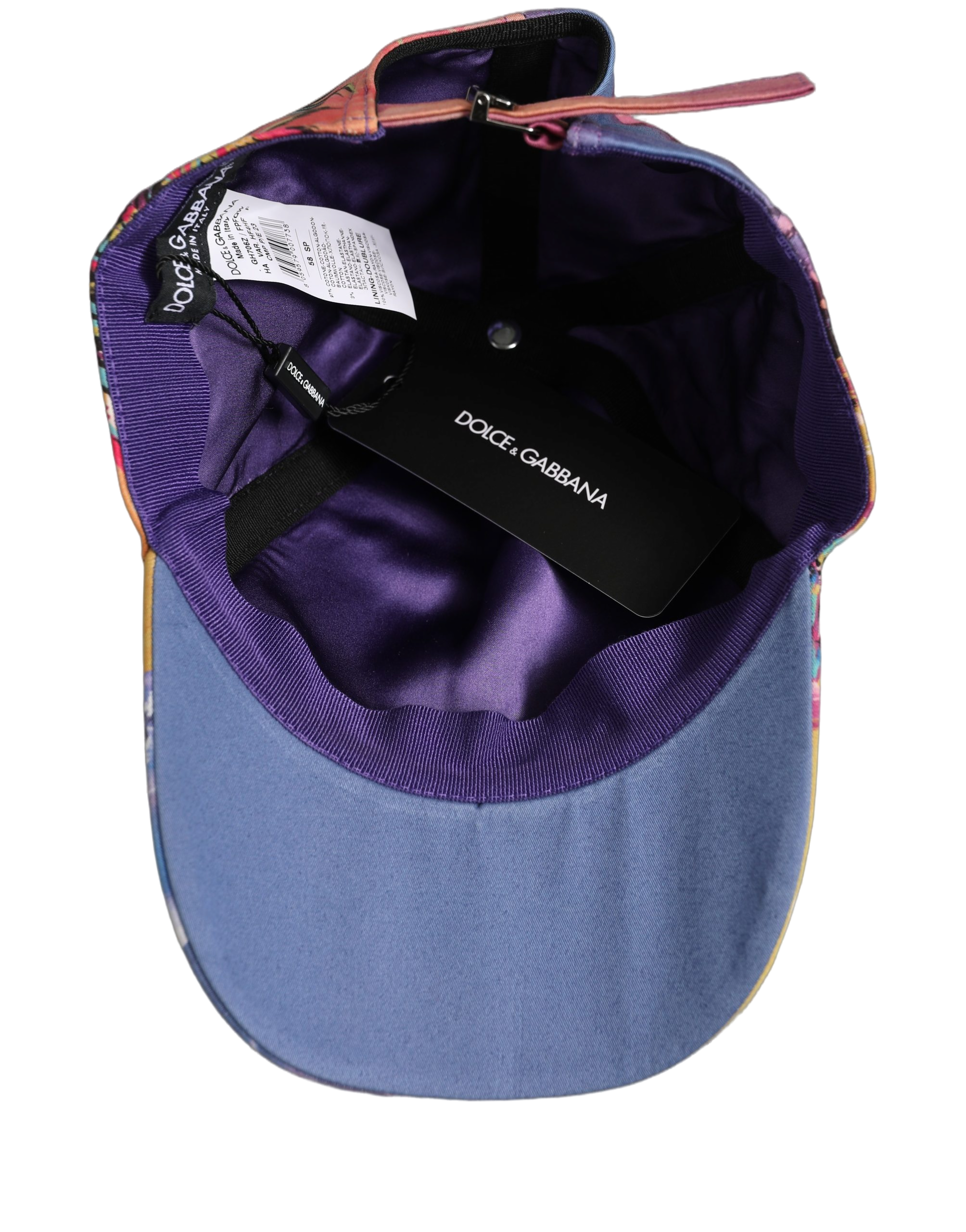 Dolce & Gabbana HAT10003 Tropical Multicolor Baseball Cap — Multicolor