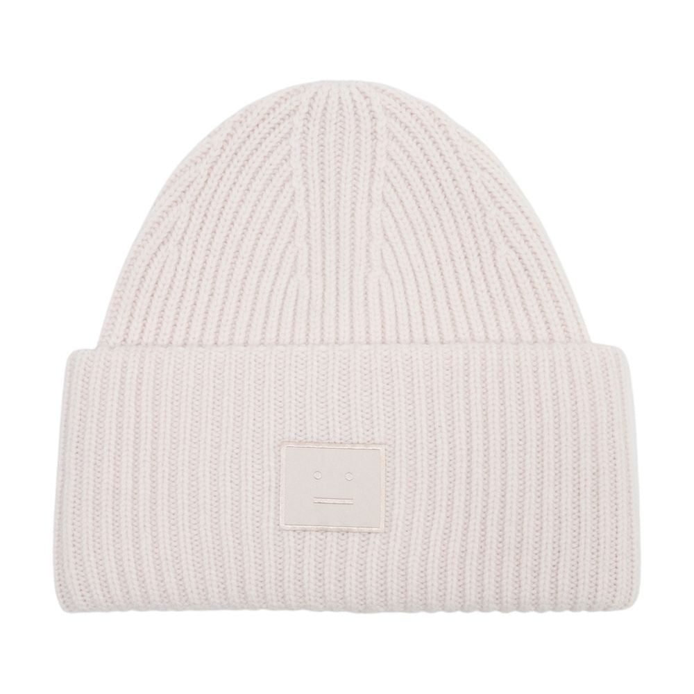 Acne Studios C40448-AAB Wool Ribbed Beanie — Beige