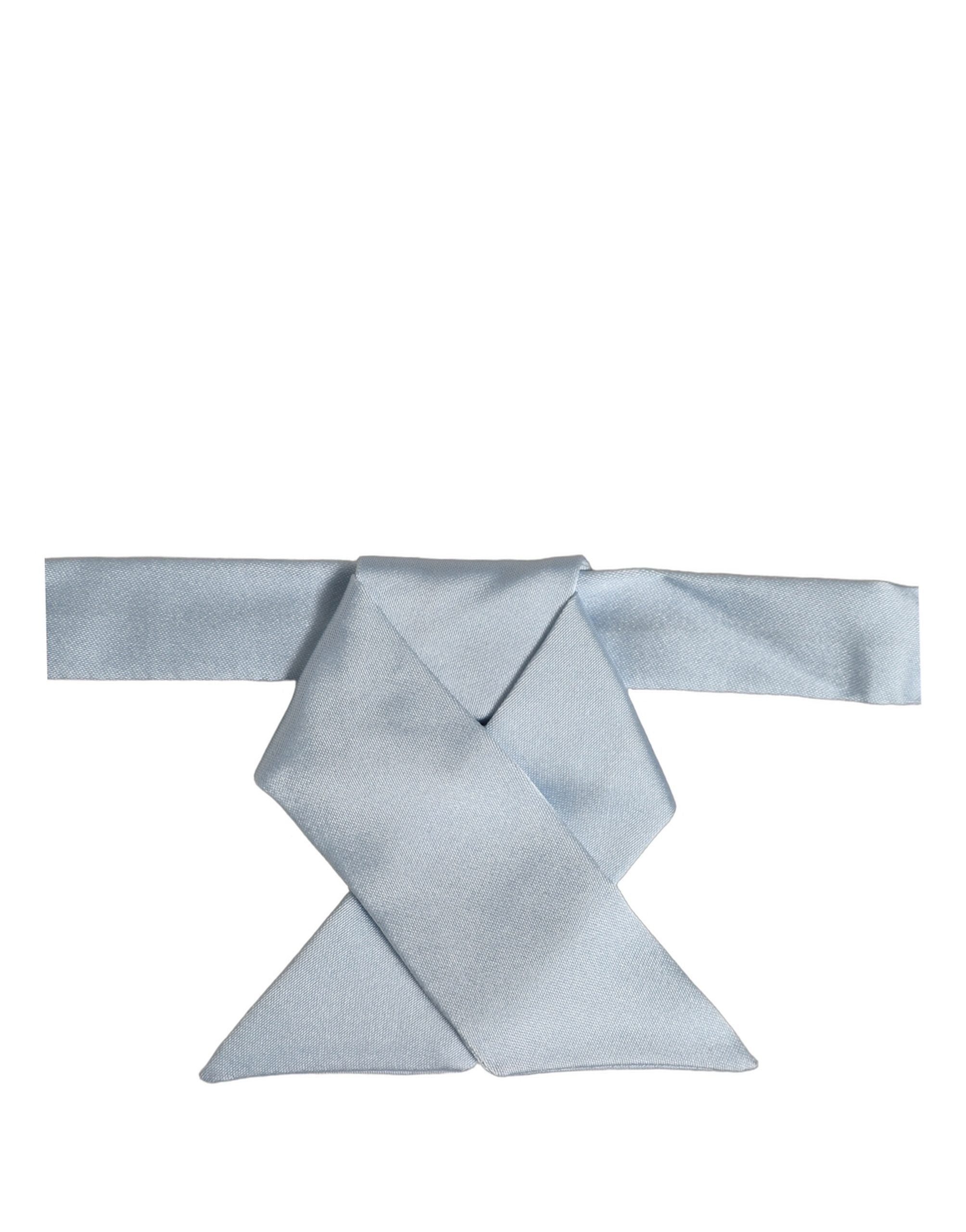 Dolce & Gabbana Silk Adjustable Bow Tie — Blue