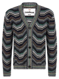 Missoni Zigzag Wool-Cotton Blend Cardigan — Multicolor