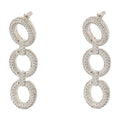 Self-Portrait Crystal Link Earrings — Silver