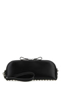 Valentino Garavani Studded Leather Clutch — Black