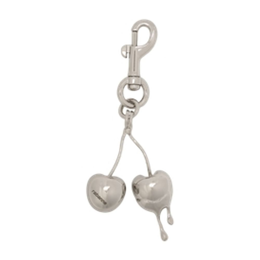 Rabanne Metal Charm Key Case — Silver