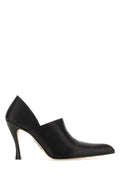 Loewe Pointed-Toe Leather Heel — Black