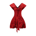 Magda Butrym Draped Cotton Cocktail Dress — Red