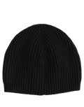Dolce & Gabbana HAT10072 Virgin Wool Ribbed Beanie — Black