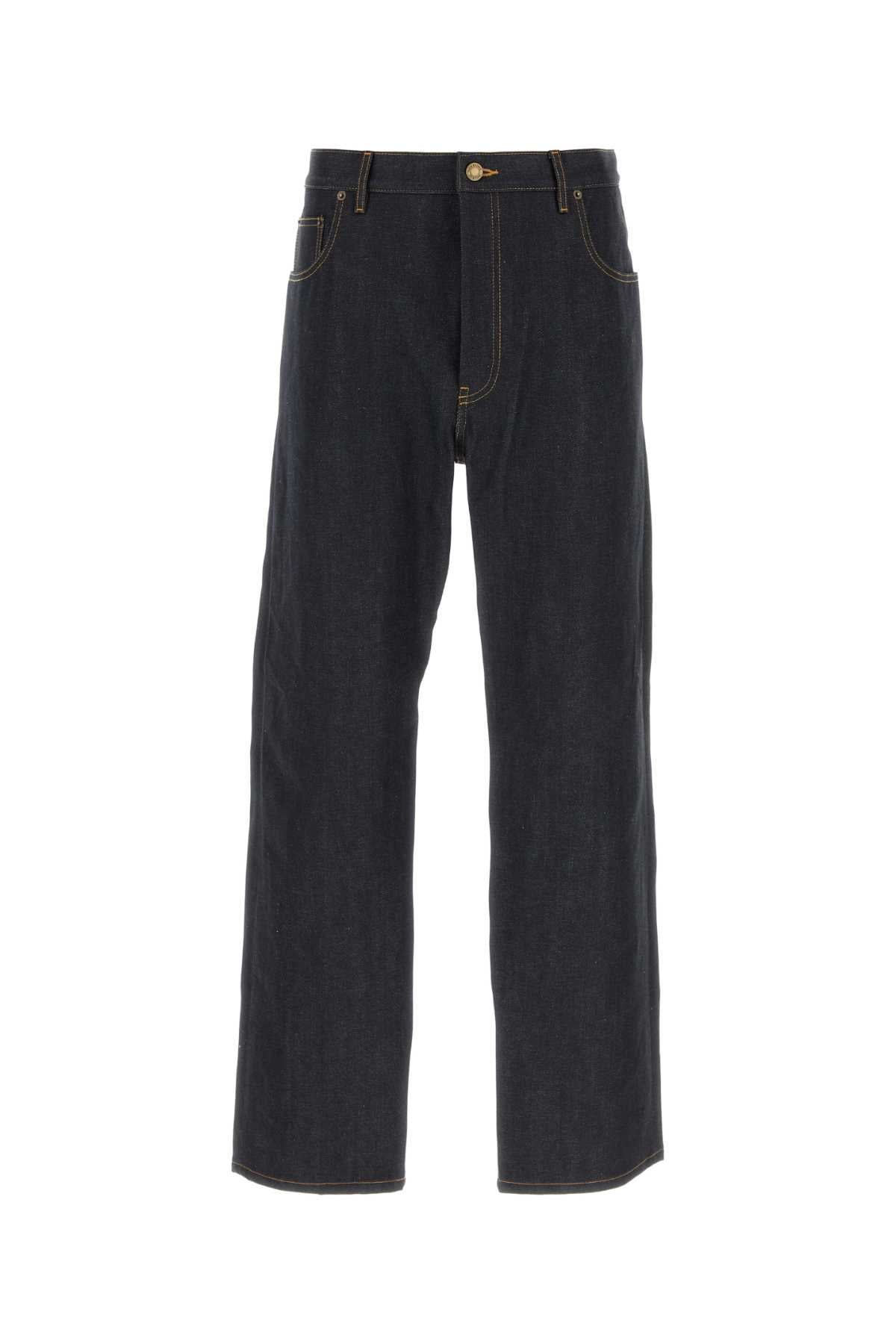 Thom Browne Cotton Denim Jeans — Navy