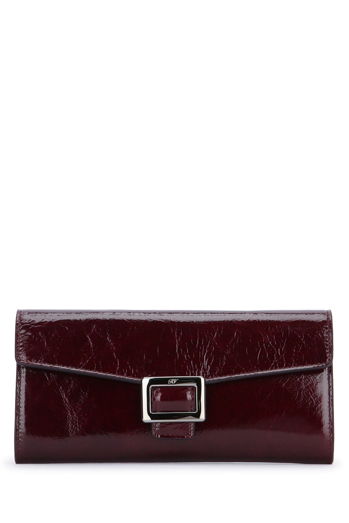 Clutch Roger Vivier de piel charol — Burdeos