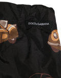 Dolce & Gabbana Car Print Swim Shorts — Black