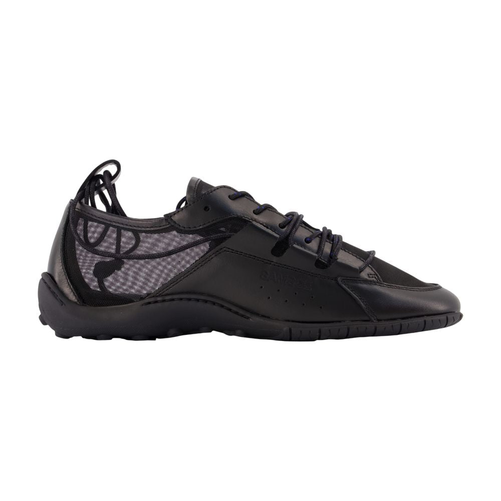 SamsøE SamsøE Mesh and Leather Hybrid Sneaker — Black