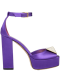 Valentino Garavani Crystal-Embellished Platform Heel — Purple
