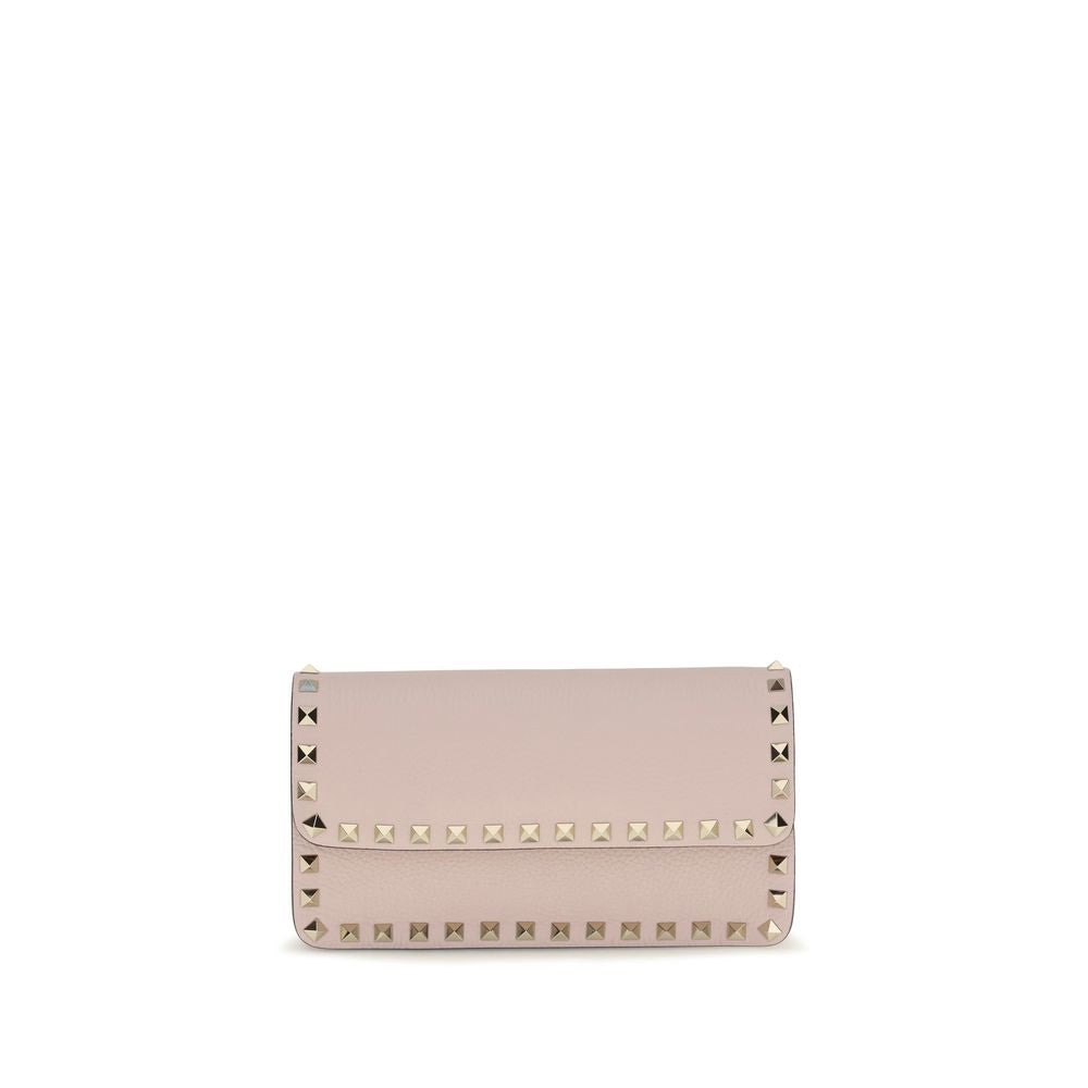 Valentino Garavani Rockstud Wallet — Beige
